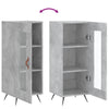 Sideboard Geriess 34,5x34x90cm in Betongrau (Holz)