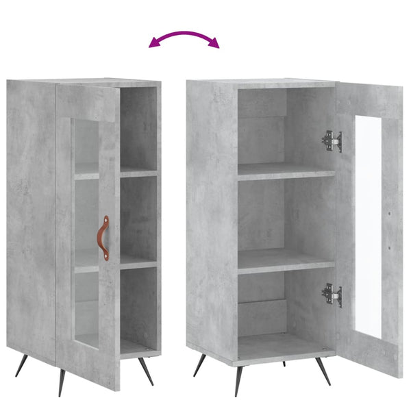 Sideboard Geriess 34,5x34x90cm in Betongrau (Holz)