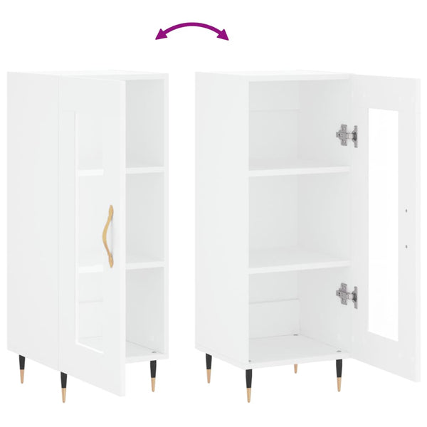 Weißes Sideboard Cameia 34,5x34x90cm (Holz)