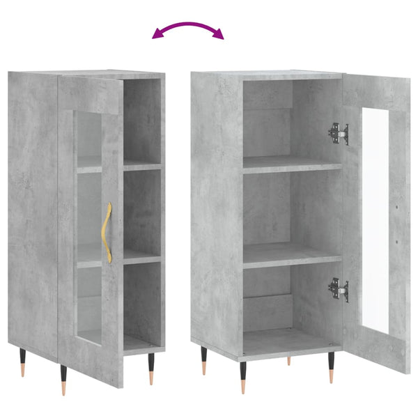 Sideboard Cameia in Betongrau 34,5x34x90cm (Holz)