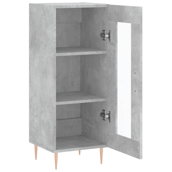 Betongraues Sideboard Gogoncea 34,5x34x90cm (Holz)