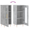 Betongraues Sideboard Gogoncea 34,5x34x90cm (Holz)