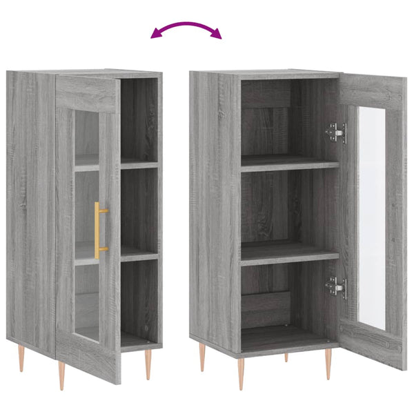 Graues Sideboard Gogoncea 34,5x34x90cm (Holz)