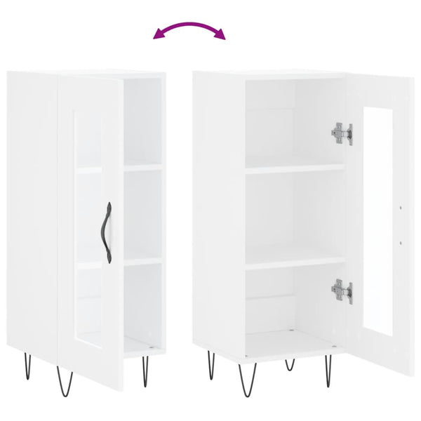 Weißes Sideboard Hoy 34,5x34x90cm (Holz)