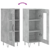 Betongraues Sideboard Hoy 34,5x34x90cm (Holz)