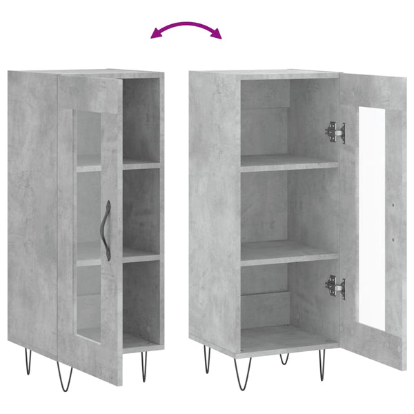 Betongraues Sideboard Hoy 34,5x34x90cm (Holz)