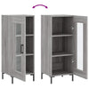 Graues Sideboard Iziaz 34,5x34x90cm (Holz)