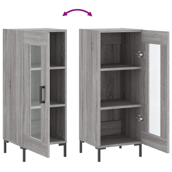 Graues Sideboard Iziaz 34,5x34x90cm (Holz)