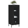 Schwarzes Sideboard Paspalina 34,5x34x90cm (Holz)