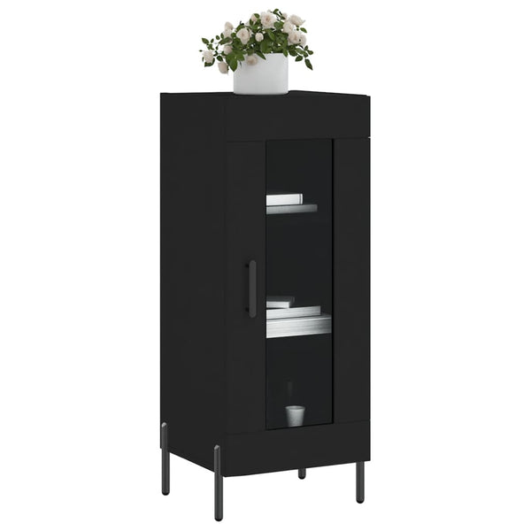 Schwarzes Sideboard Paspalina 34,5x34x90cm (Holz)