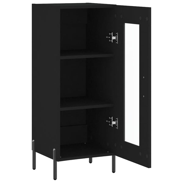 Schwarzes Sideboard Paspalina 34,5x34x90cm (Holz)