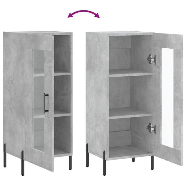 Sideboard Paspalina 34,5x34x90cm in Betonoptik (Holz)