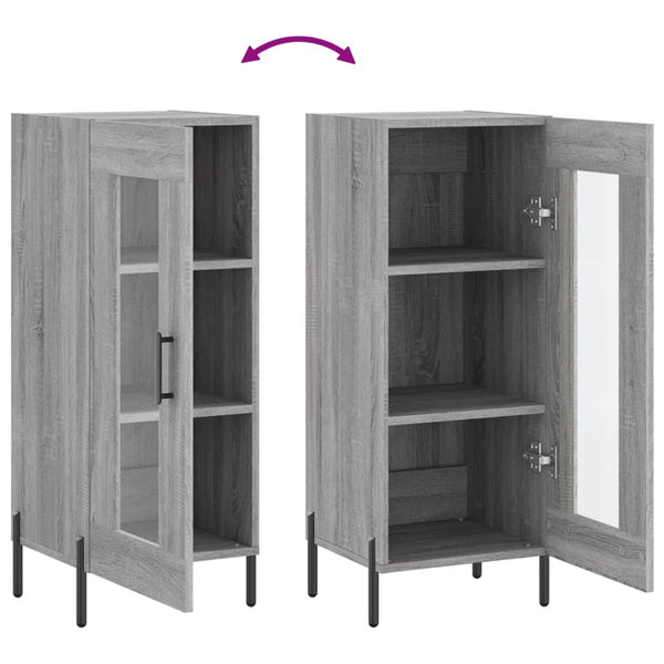 Graues Sideboard Paspalina 34,5x34x90cm (Holz)