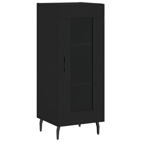 Schwarzes Sideboard Leocabia 34,5x34x90cm (Holz)