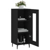 Schwarzes Sideboard Leocabia 34,5x34x90cm (Holz)