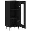 Schwarzes Sideboard Leocabia 34,5x34x90cm (Holz)