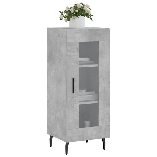 Betongraues Sideboard Leocabia 34,5x34x90cm (Holz)