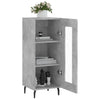 Betongraues Sideboard Leocabia 34,5x34x90cm (Holz)