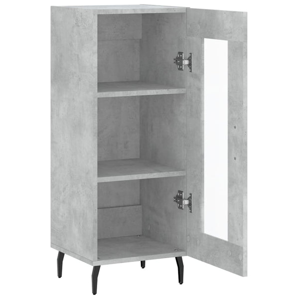 Betongraues Sideboard Leocabia 34,5x34x90cm (Holz)