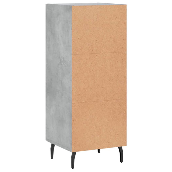 Betongraues Sideboard Leocabia 34,5x34x90cm (Holz)