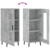 Betongraues Sideboard Leocabia 34,5x34x90cm (Holz)
