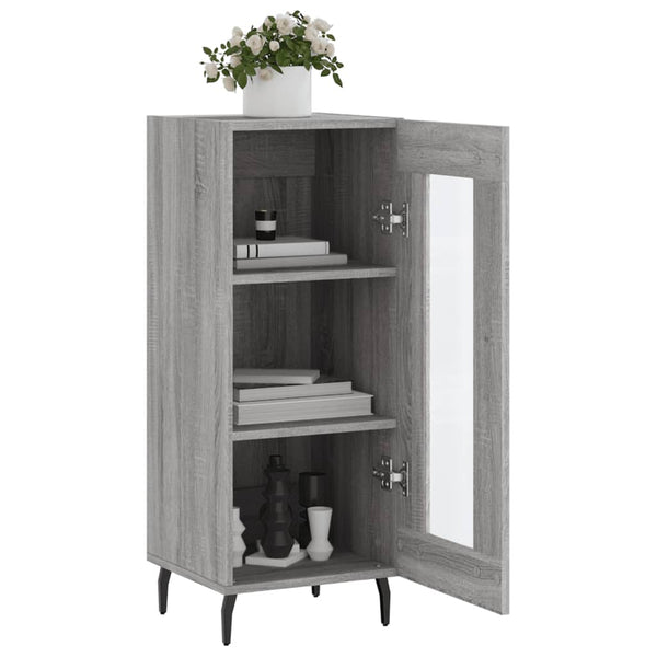 Graues Sideboard Leocabia 34,5x34x90cm (Holz)