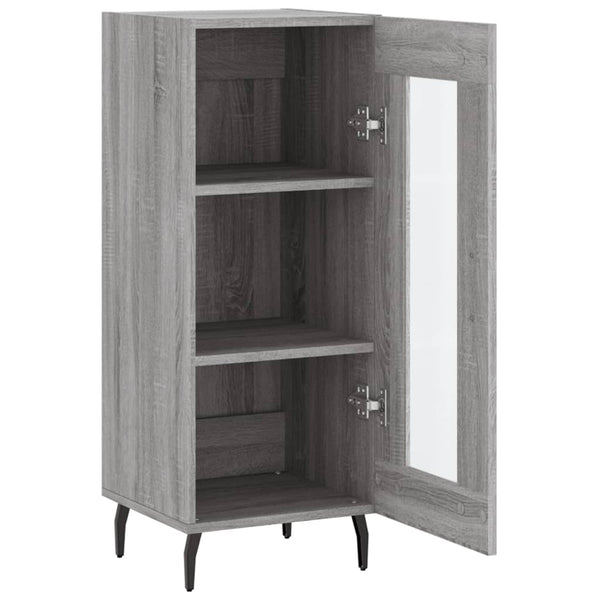Graues Sideboard Leocabia 34,5x34x90cm (Holz)