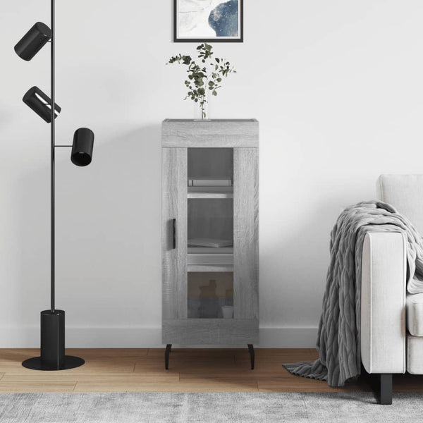 Graues Sideboard Leocabia 34,5x34x90cm (Holz)