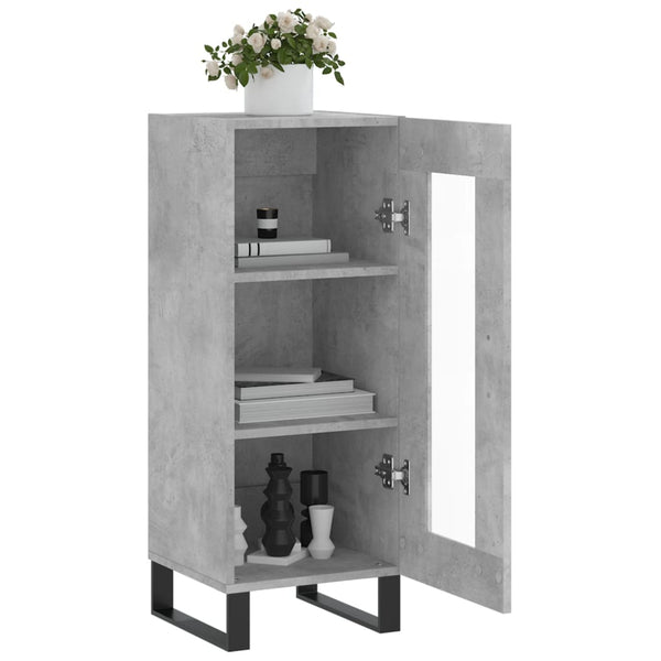 Betongraues Sideboard Obrenie 34,5x34x90cm (Holz)