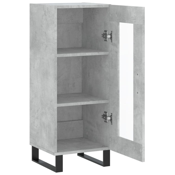 Betongraues Sideboard Obrenie 34,5x34x90cm (Holz)