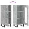 Betongraues Sideboard Obrenie 34,5x34x90cm (Holz)