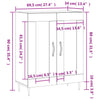 Kommode Fabia aus Beton-Grau 69,5x34x90cm (Holz)