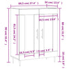Sideboard Ghiorghiu in Betongrau 69,5x34x90cm (Holz)