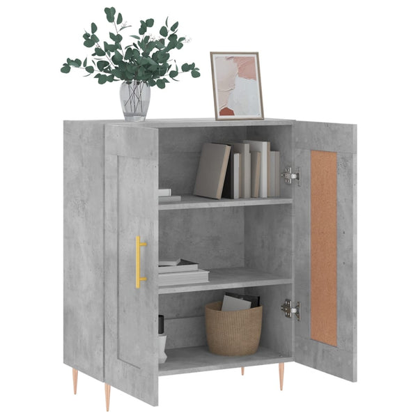 Sideboard Ghiorghiu in Betongrau 69,5x34x90cm (Holz)