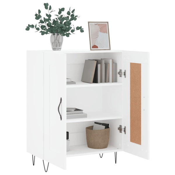 Weißes Sideboard Crucilina 69,5x34x90cm (Holz)