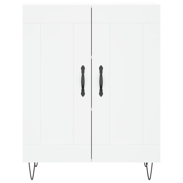 Weißes Sideboard Crucilina 69,5x34x90cm (Holz)