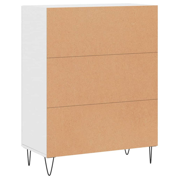 Weißes Sideboard Crucilina 69,5x34x90cm (Holz)