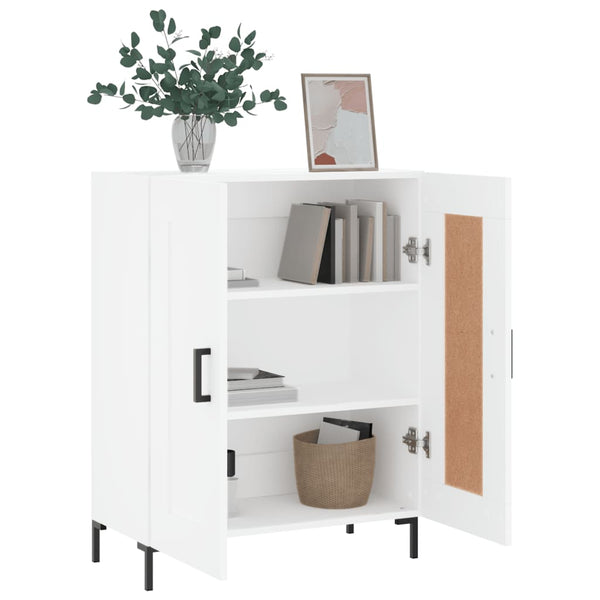 Weißes Sideboard Nidal 69,5x34x90cm (Holz)