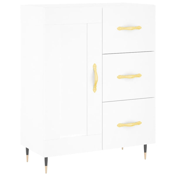 Weißes Sideboard Bieru 69,5x34x90cm (Holz)
