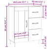 Weißes Sideboard Bieru 69,5x34x90cm (Holz)
