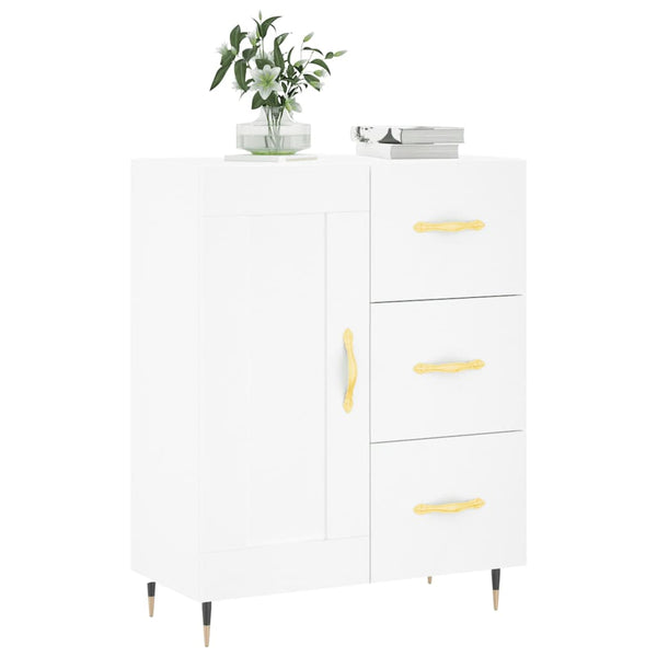 Weißes Sideboard Bieru 69,5x34x90cm (Holz)
