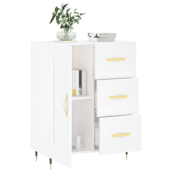 Weißes Sideboard Bieru 69,5x34x90cm (Holz)