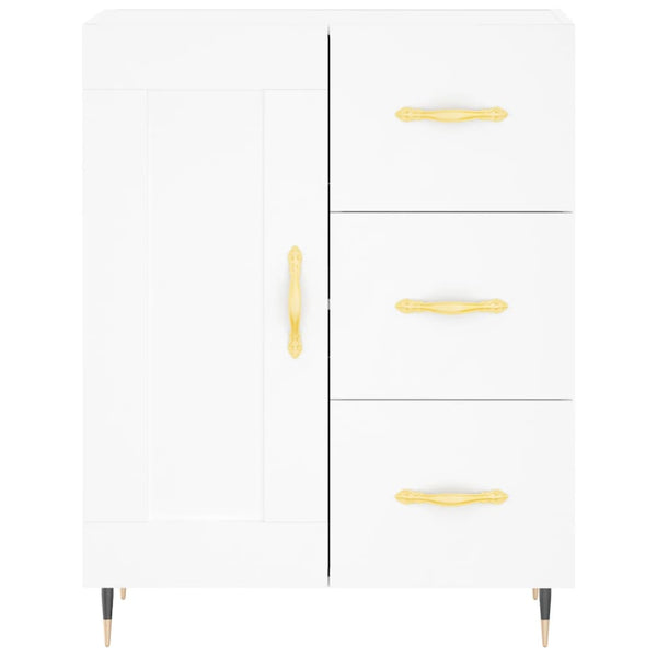 Weißes Sideboard Bieru 69,5x34x90cm (Holz)