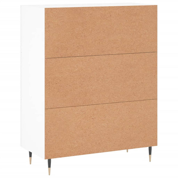 Weißes Sideboard Bieru 69,5x34x90cm (Holz)