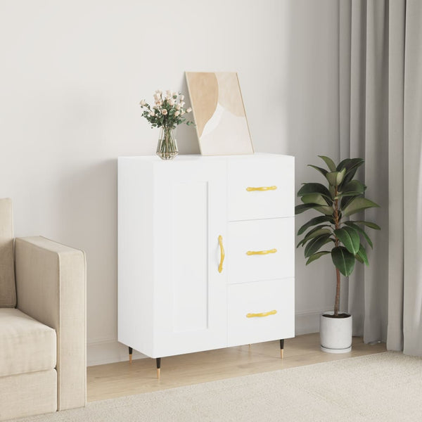 Weißes Sideboard Bieru 69,5x34x90cm (Holz)
