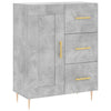 Betongraues Sideboard Ghiulmaber 69,5x34x90cm (Holz)