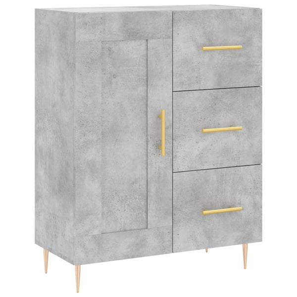 Betongraues Sideboard Ghiulmaber 69,5x34x90cm (Holz)