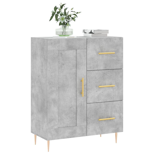 Betongraues Sideboard Ghiulmaber 69,5x34x90cm (Holz)