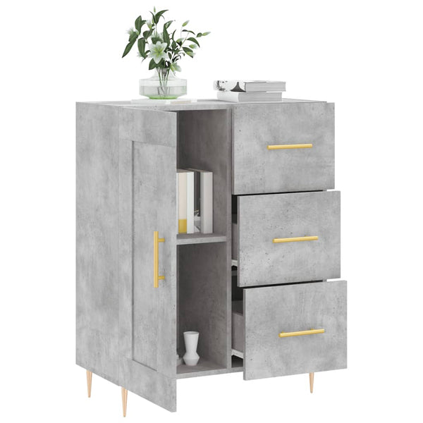 Betongraues Sideboard Ghiulmaber 69,5x34x90cm (Holz)