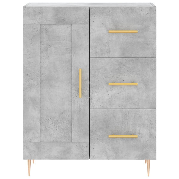 Betongraues Sideboard Ghiulmaber 69,5x34x90cm (Holz)